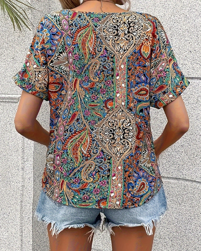 Sara | Moonlit V-Neck Blouse