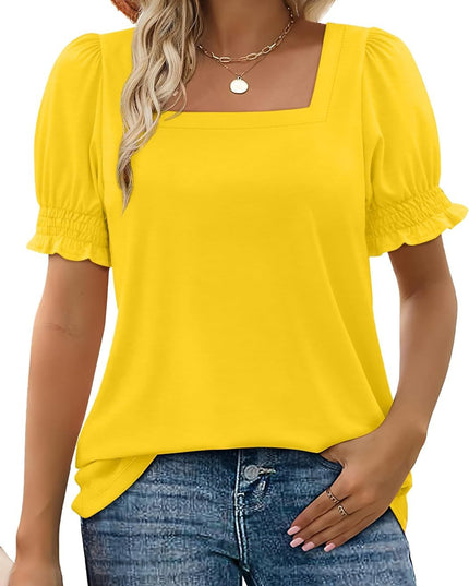 Monica | Square Neck Smocked Top