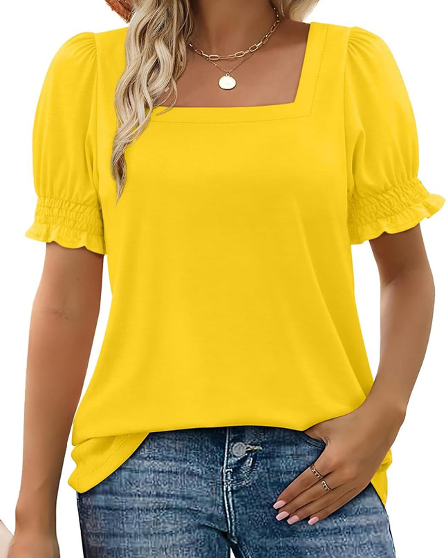 Monica | Square Neck Smocked Top