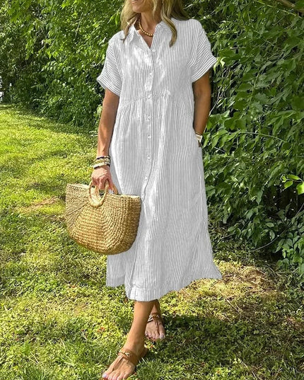 Clarissa | Striped Shirt Dress