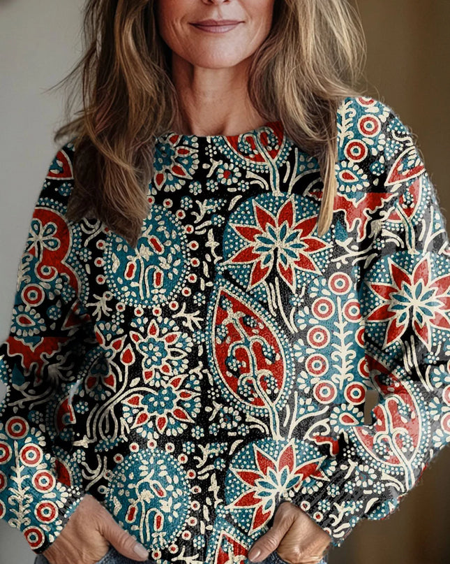 Midnight Garden Tapestry Knit Sweater