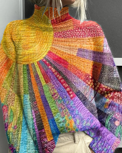 Sunburst Horizon Knit Turtleneck