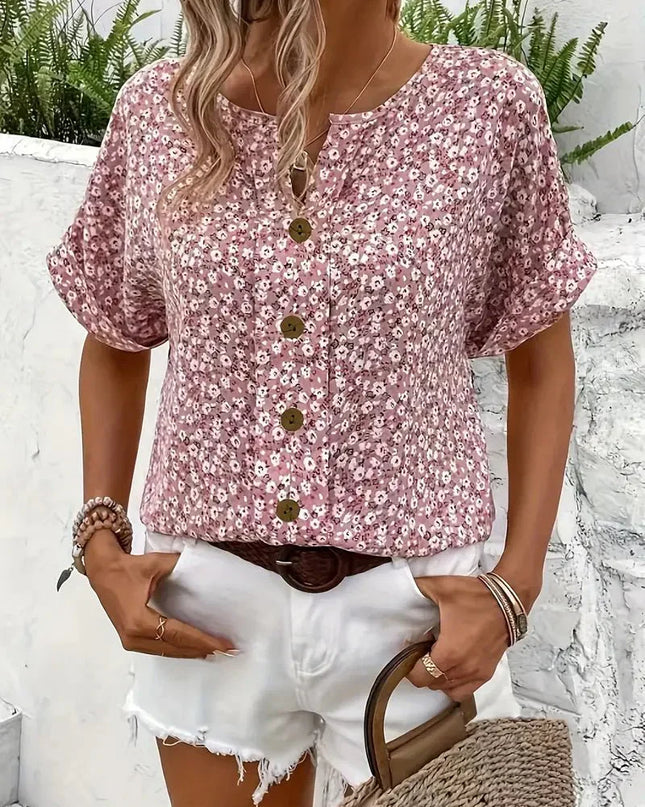 Wolena | Wildflower Notch Blouse