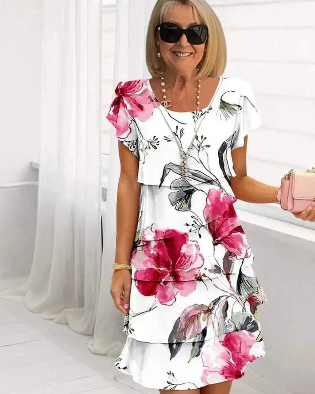 Jenna | Cascading Floral Dress