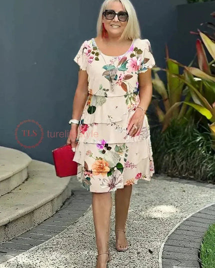 Jenna | Cascading Floral Dress