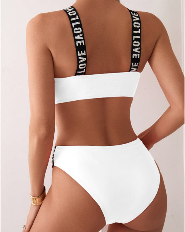 LOVE Strap Bikini Set