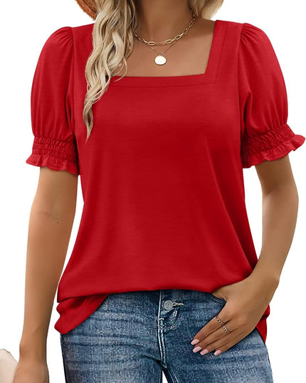 Monica | Square Neck Smocked Top