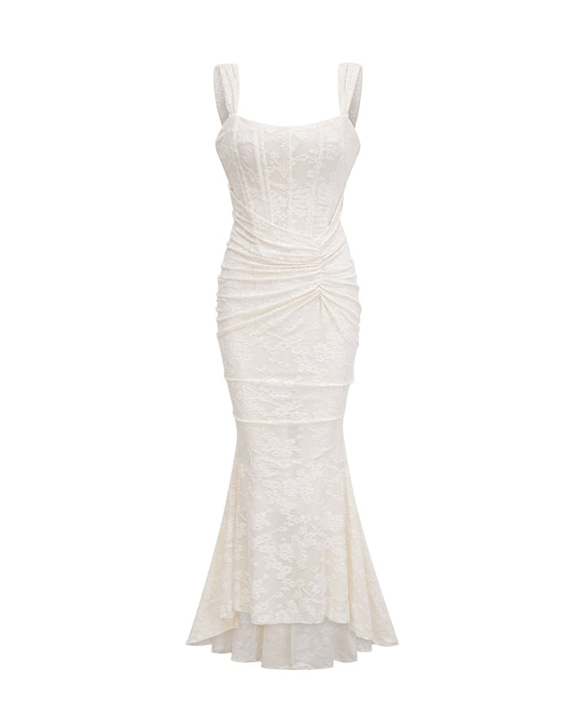 Raya | Elegant Floral Jacquard Dress