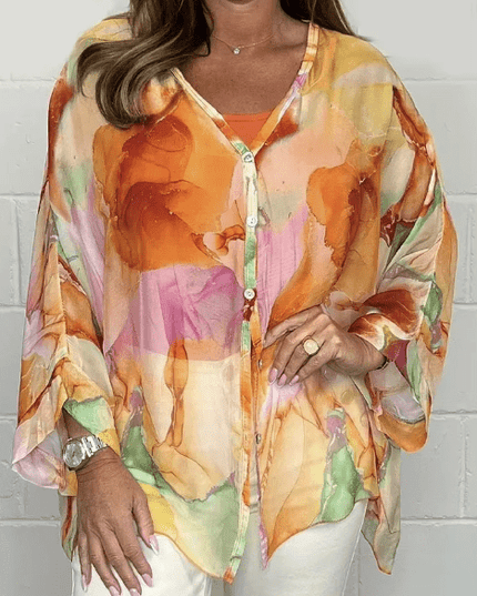 Kiara | Graceful Charm Chiffon Top