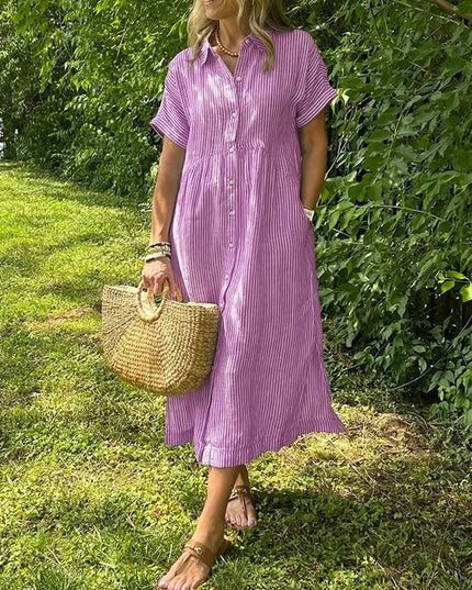Clarissa | Striped Shirt Dress