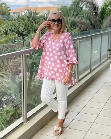 Elara | Retro Print Blouse
