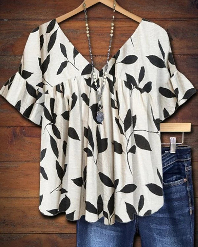 Anna | Ruffled Leaf Top