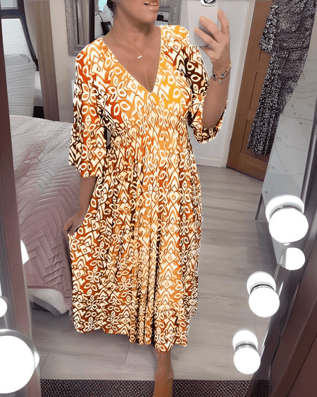 Amara | Boho Chic Printed Dress