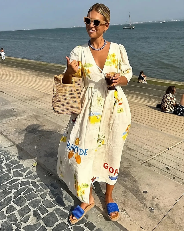 Jade | Lovely Greek Pattern Dress