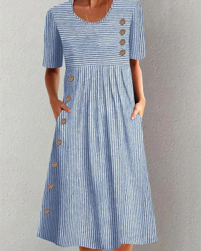 Mirella | Coastal Stripe Midi