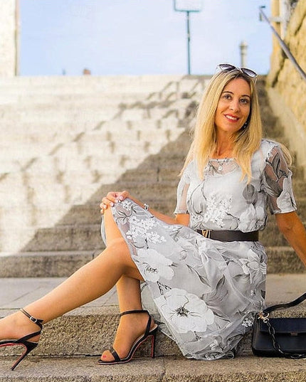 Chandra | Sophisticated Floral Dress