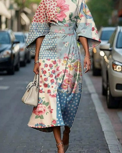 Angelica | Floral Charm Midi Dress