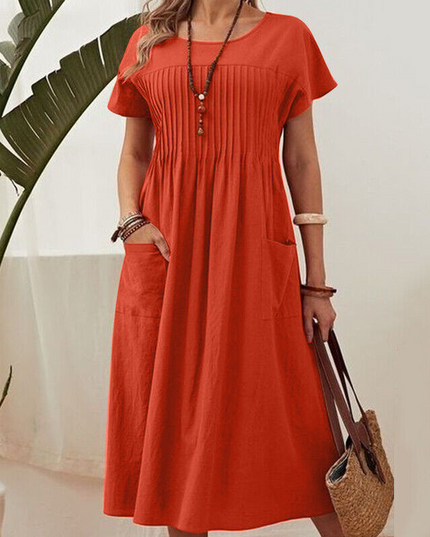 Hyacinth | Elegant Pleated Dress
